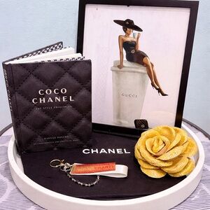 CHANEL | Accents | Chanel Vanity Decor Bundle Book Fashion Wall Art ...